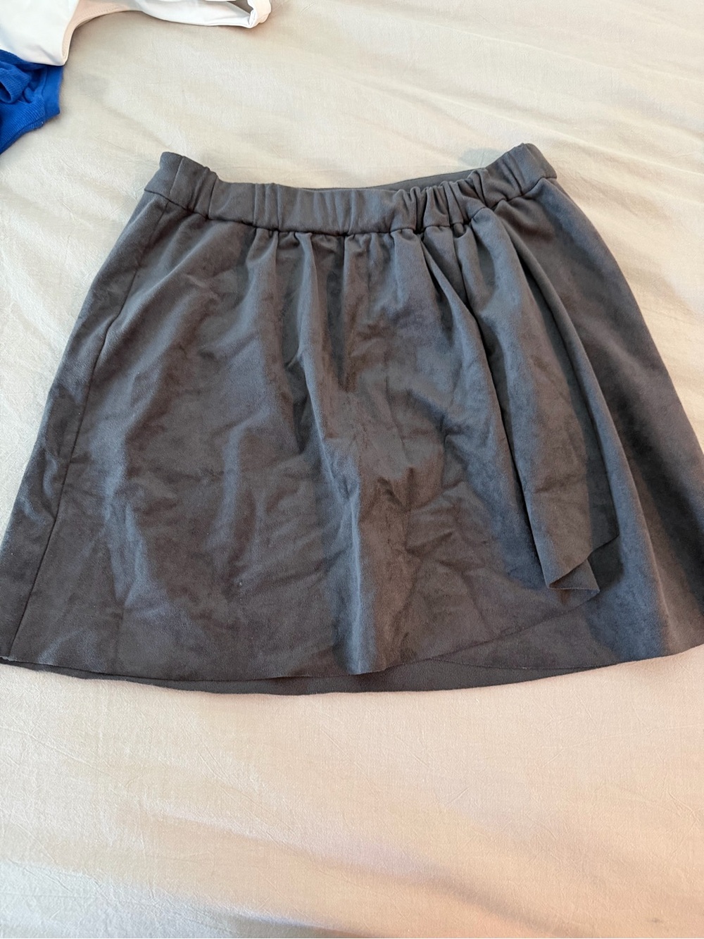 Wilfred Charcoal A-Line Skirt with Front Tie